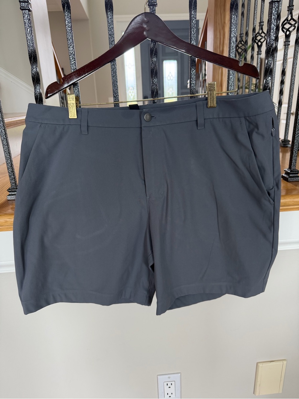 lululemon athletica Men's Flat-Front Shorts in Charcoal